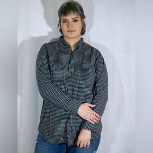 Vintage black and gray flannel shirt